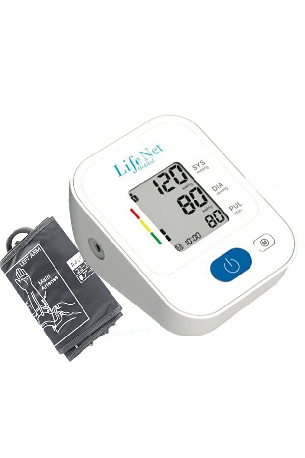 Life Net Medikal Tansiyon Aleti Üst Koldan Dijital Tansiyon Ölçer, Nabız Ölçer, Usb Girişli BP310A