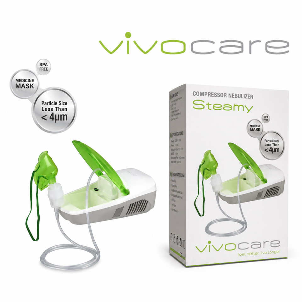 Vivocare Steamy Kompresörlü Nebülizatör Cihazı - Buhar Makinesi