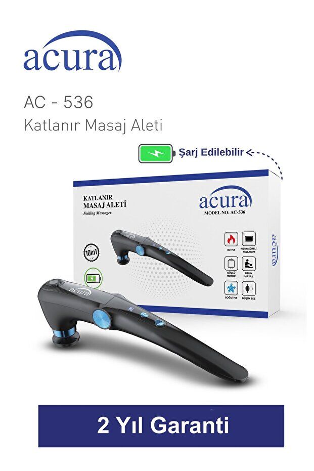Acura AC-536 Isıtmalı & Soğutmalı Profesyonel Katlanır Masaj Aleti