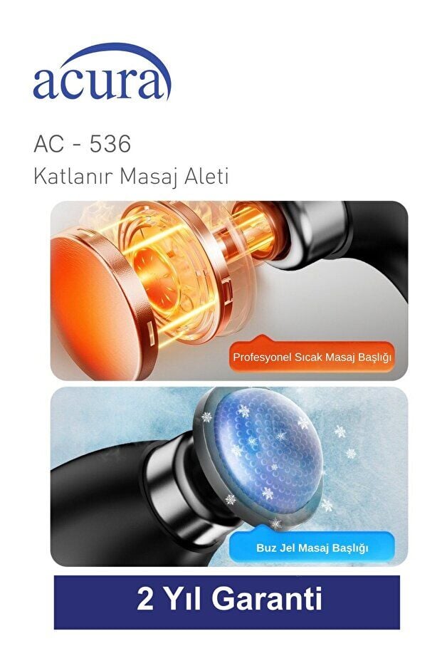 Acura AC-536 Isıtmalı & Soğutmalı Profesyonel Katlanır Masaj Aleti