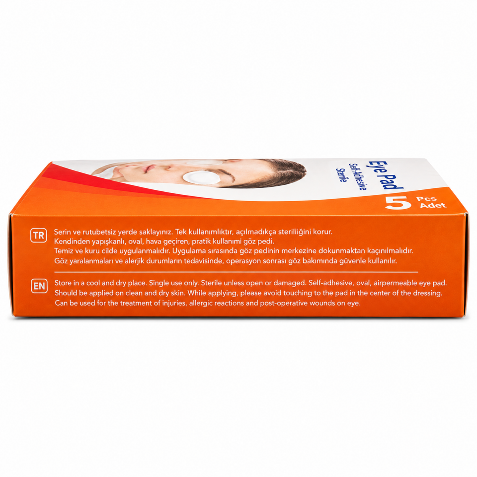 OCTACARE YETİŞKİN YAPIŞKANLI STERİL GÖZ PEDİ 5Lİ PAKET 6,5X9,5CM
