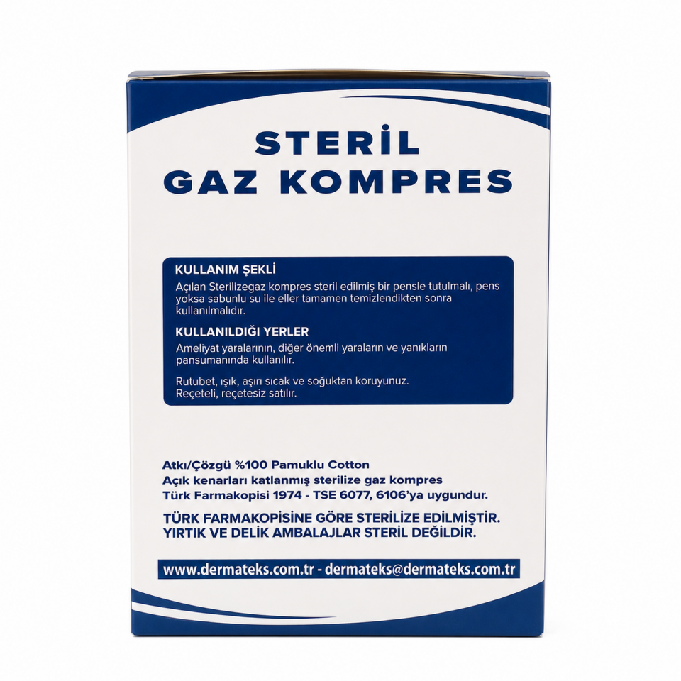 DERMATEKS Gaz Kompres 50 Lik Steril
