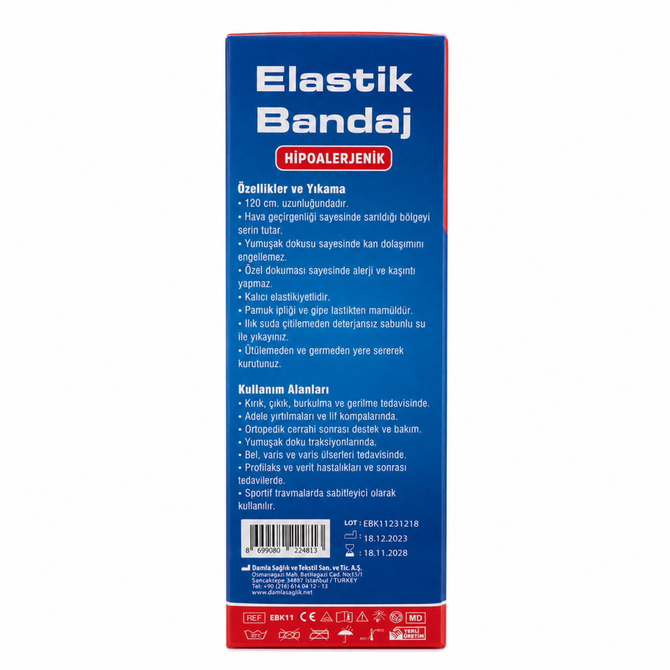 Damla Sağlık Damla Elastik Bandaj 12 Cm X 120 CM