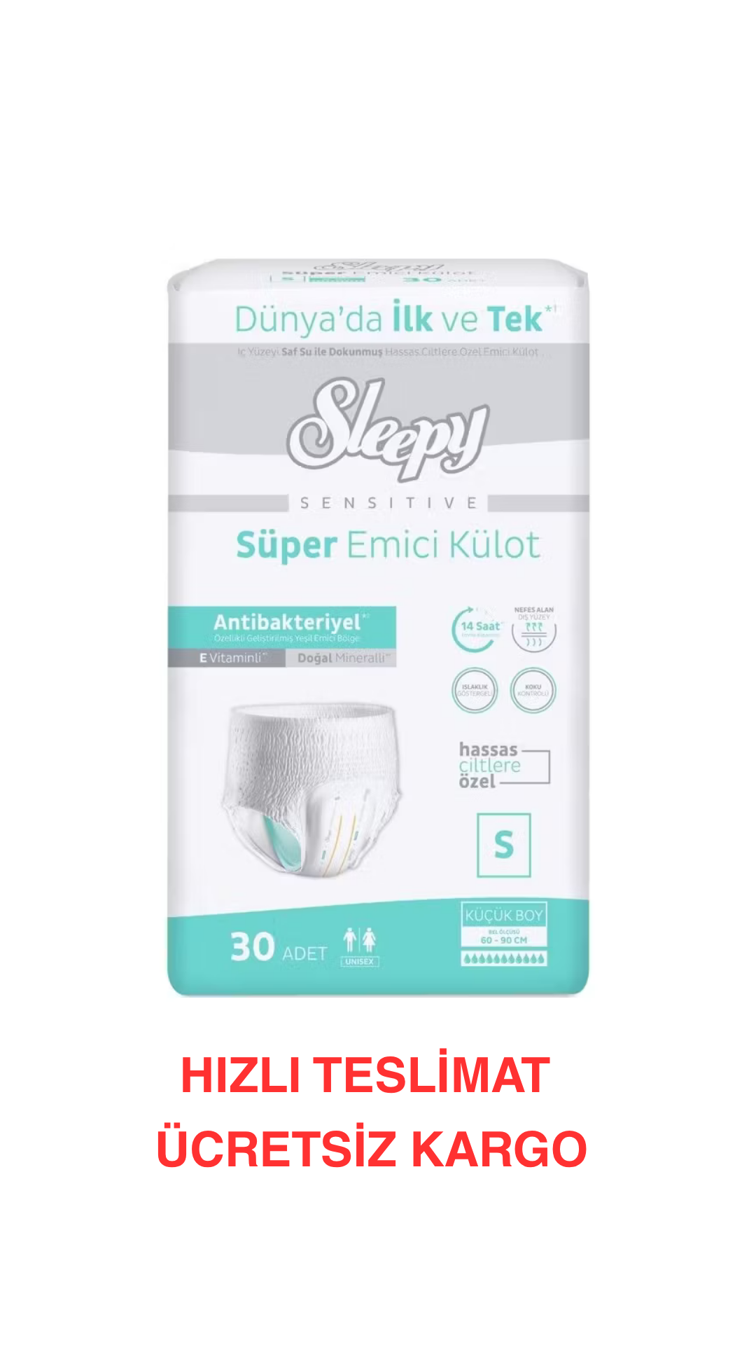 Sleepy Hasta Bezi Yetişkin Emici Külot S Beden 30 Adet