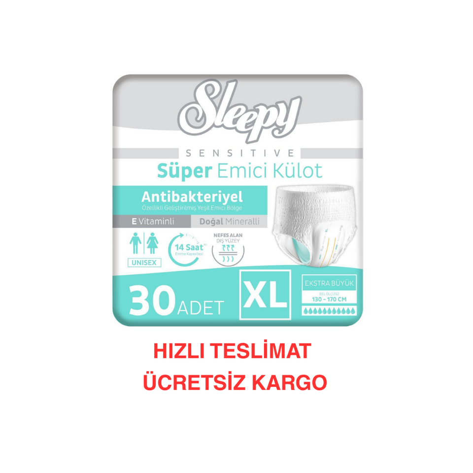 Sleepy Sensitive Antibakteriyel Emici Külot Xlarge 30 Adet