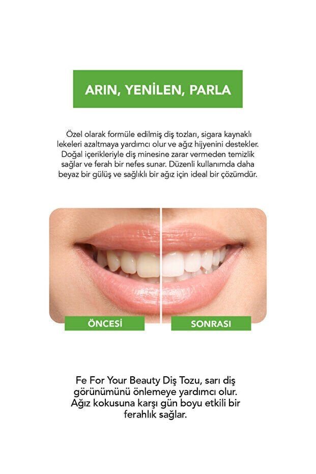 Fe Sigara Içenler Için Diş Tozu 50 gr (SMOKERS)