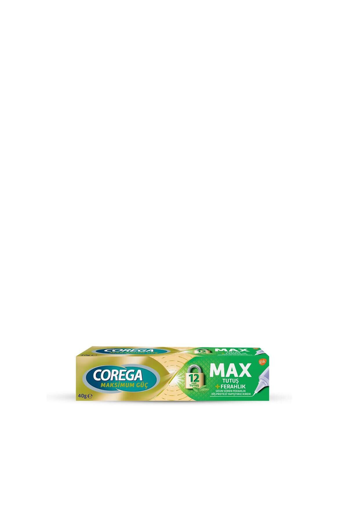 Corega Max Tutuş Ferahlık Protez Yapıştırıcı Krem 40g