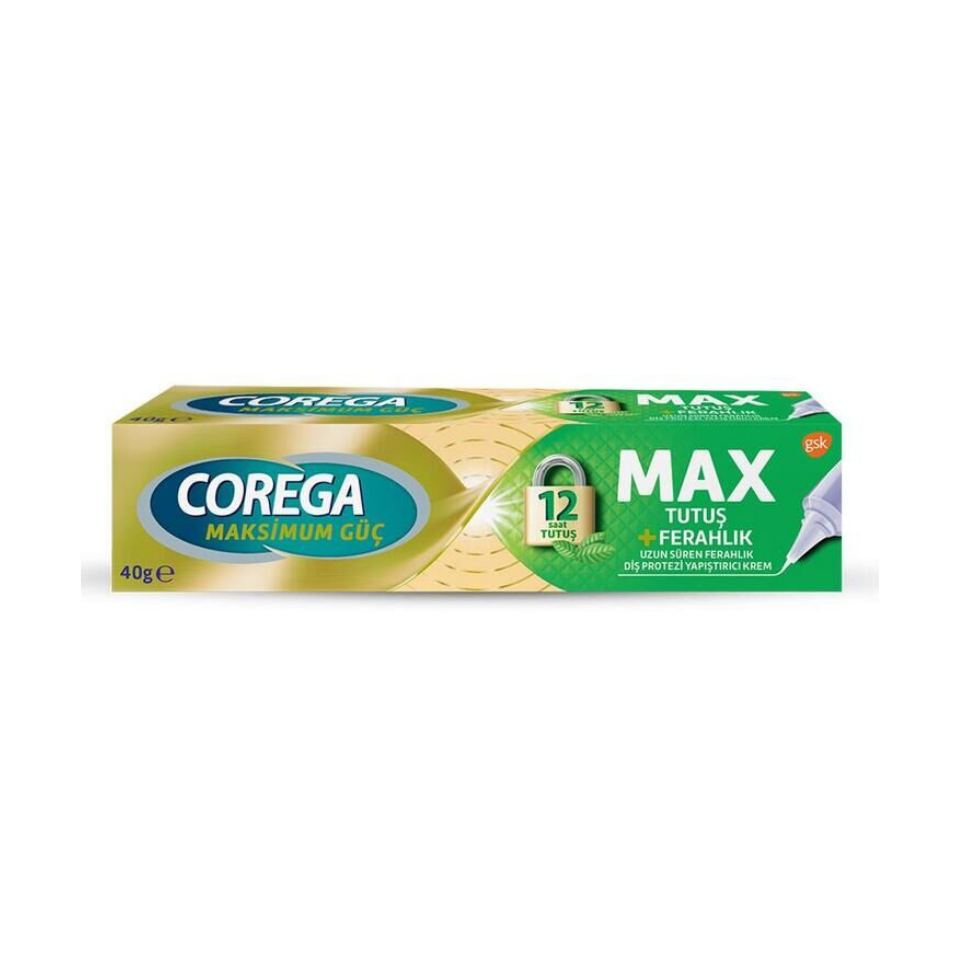 Corega Max Tutuş Ferahlık Protez Yapıştırıcı Krem 40g