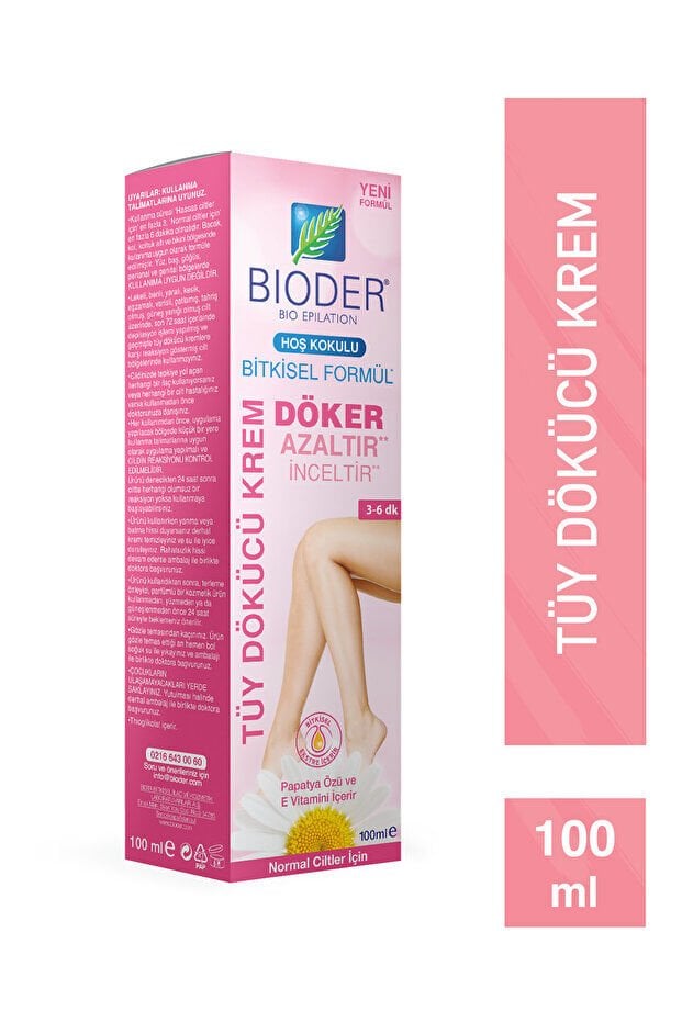 Bioder Normal Ciltler İçin Hoş Kokulu Tüy Dökücü Krem 100 ml
