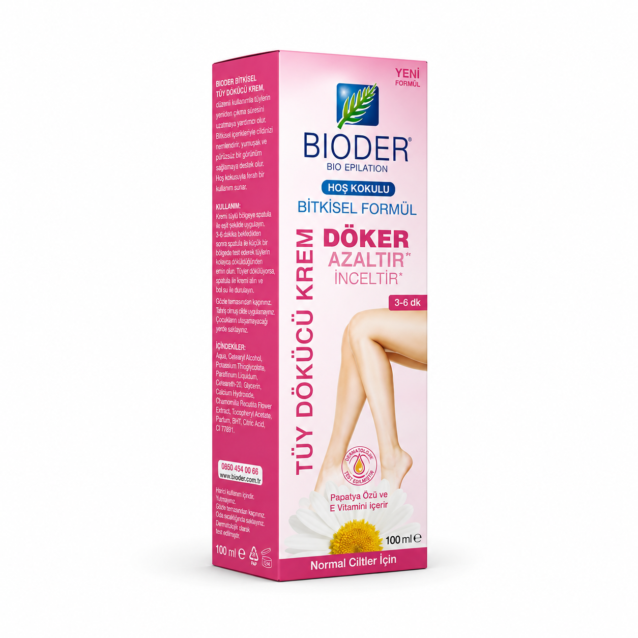 Bioder Normal Ciltler İçin Hoş Kokulu Tüy Dökücü Krem 100 ml