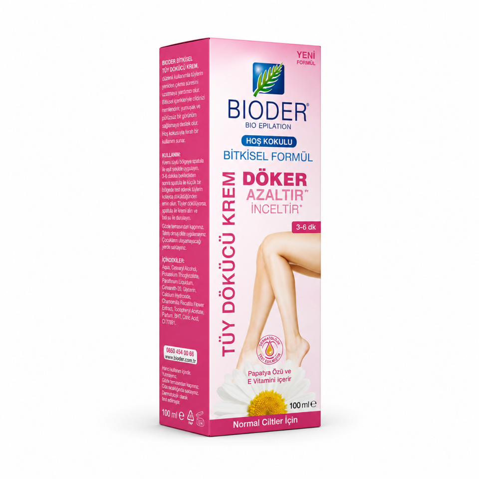 Bioder Normal Ciltler İçin Hoş Kokulu Tüy Dökücü Krem 100 ml