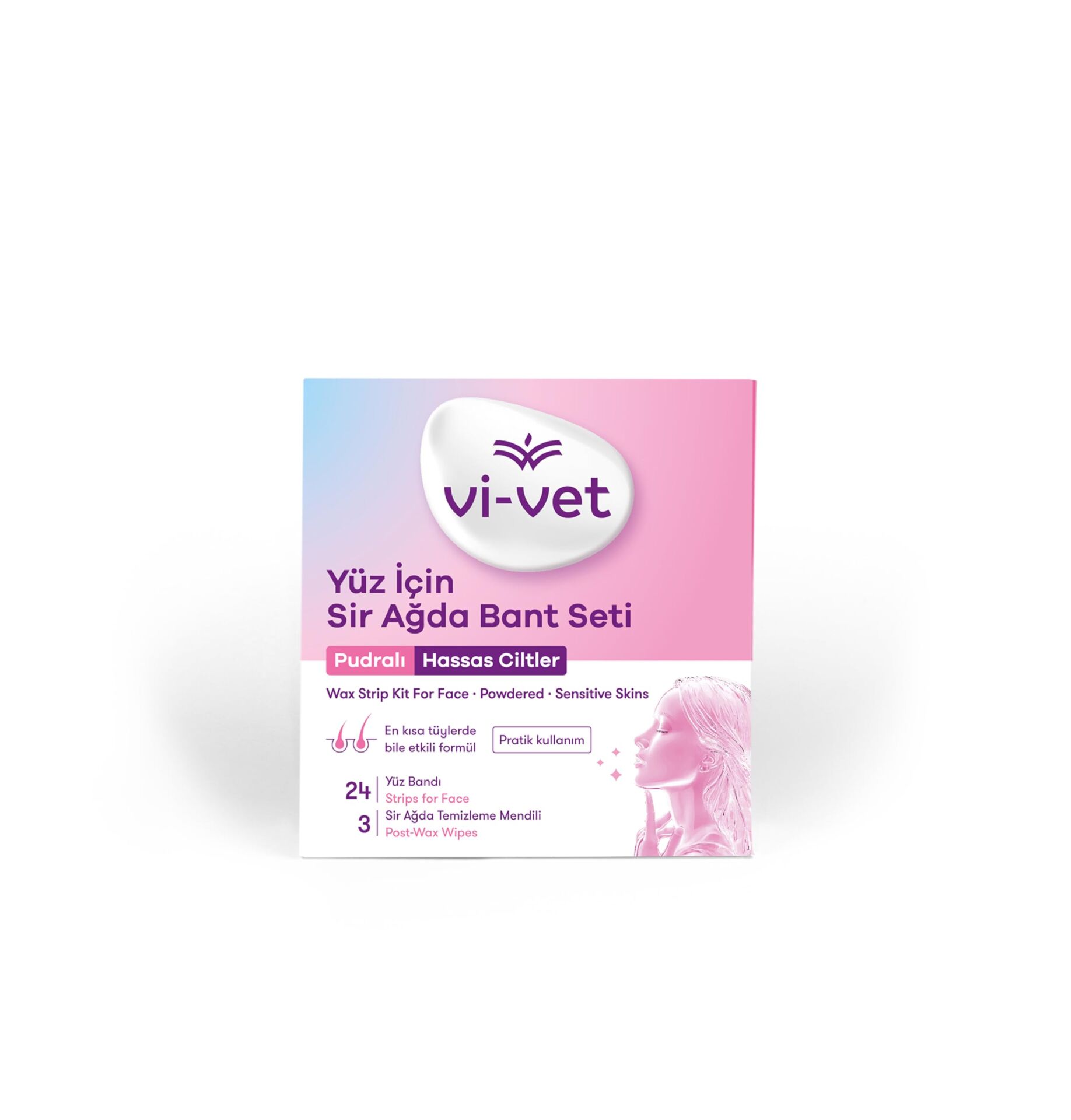 Vi-Vet Purdalı Yüz İçin Sir Ağda Bandı 24'lü