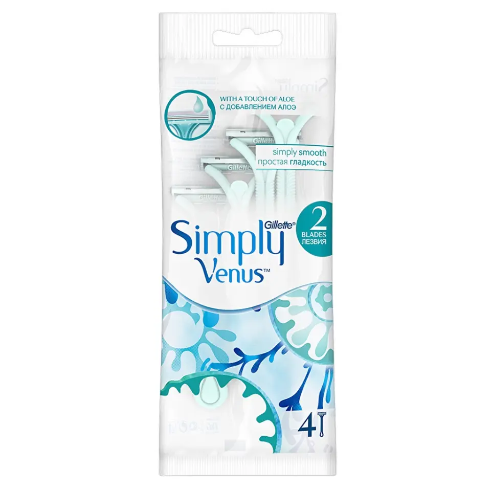 Gillette Simply Venus 2 Kadın Tıraş Bıçağı 4'lü Paket