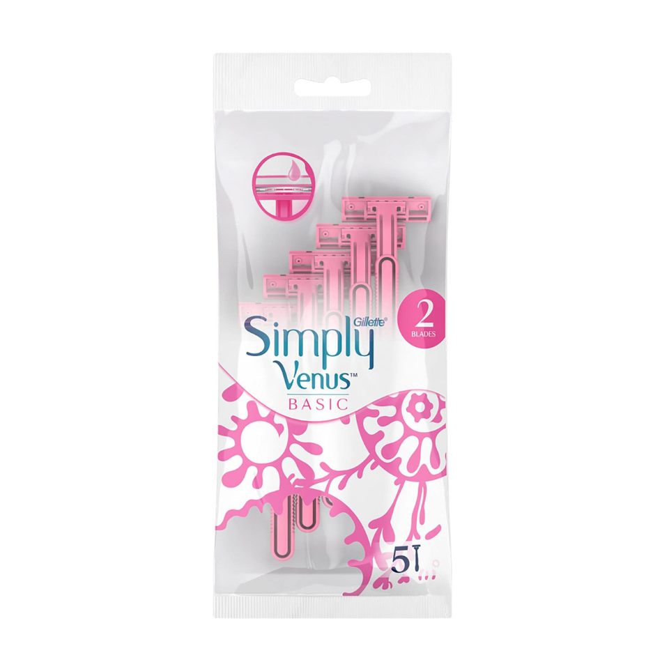 Gillette Venus Simply 2 Basic Kadın Tıraş Bıçağı 5 Adet