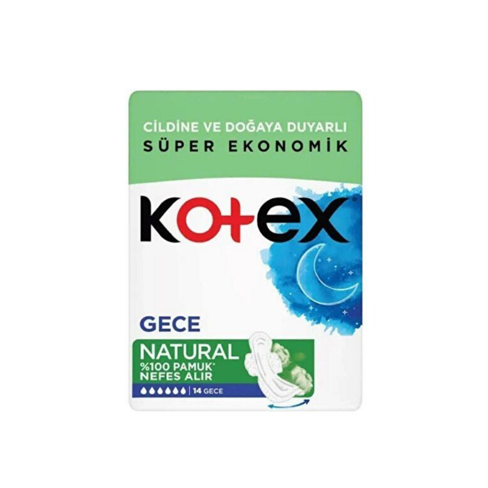 Kotex Hijyenik Ped Natural Gece 14'lü