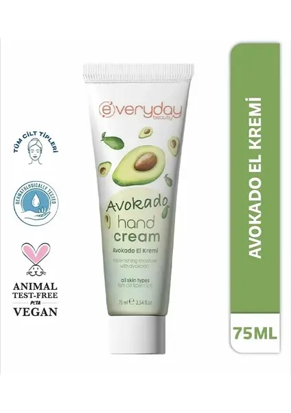 Everyday Beauty Avokado El Kremi 75 ml Derin Nemlendirme ve Besl