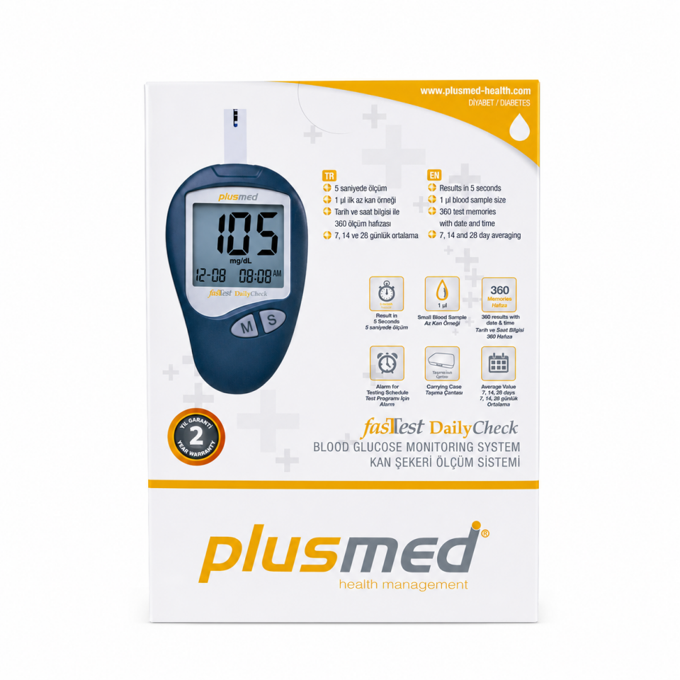 PlusMed Fasttest DailyCheck Kan Şekeri Ölçüm Cihazı