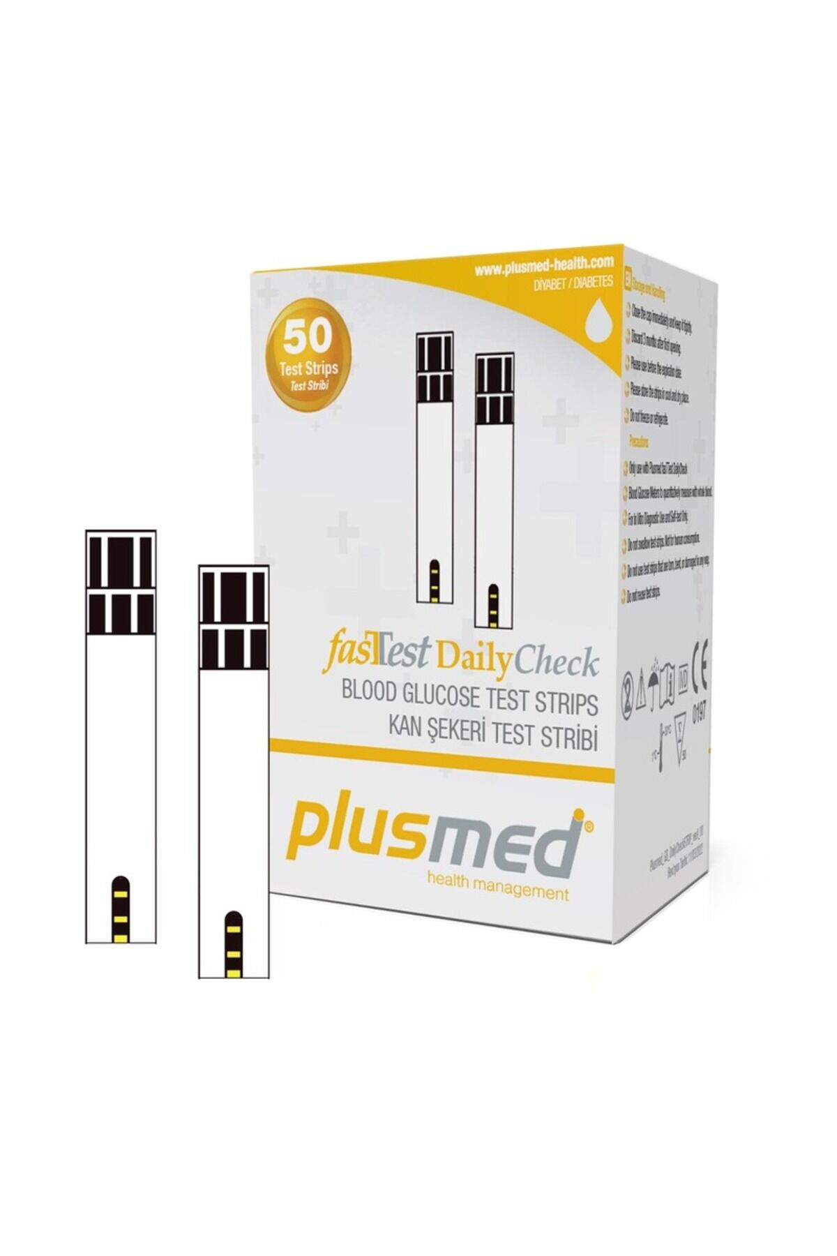 PlusMed Fasttest DailyCheck Kan Şekeri Test Stribi
