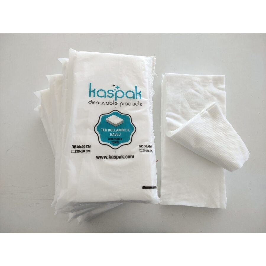 Kaspak Tek Kullanımlık Havlu 40x20 cm 50 Adet