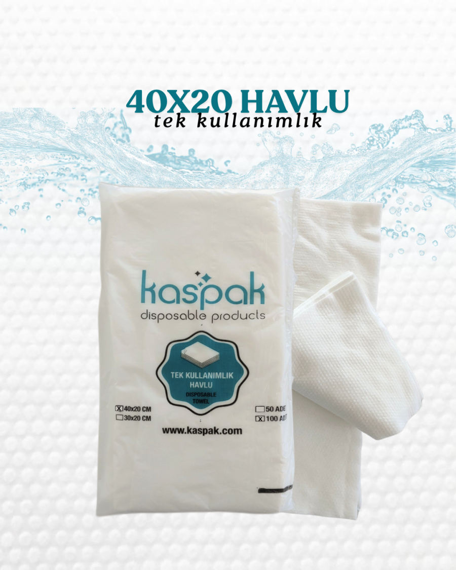 Kaspak Tek Kullanımlık Havlu 40x20 cm 50 Adet