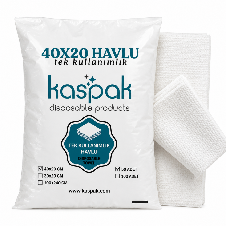 Kaspak Tek Kullanımlık Havlu 40x20 cm 50 Adet