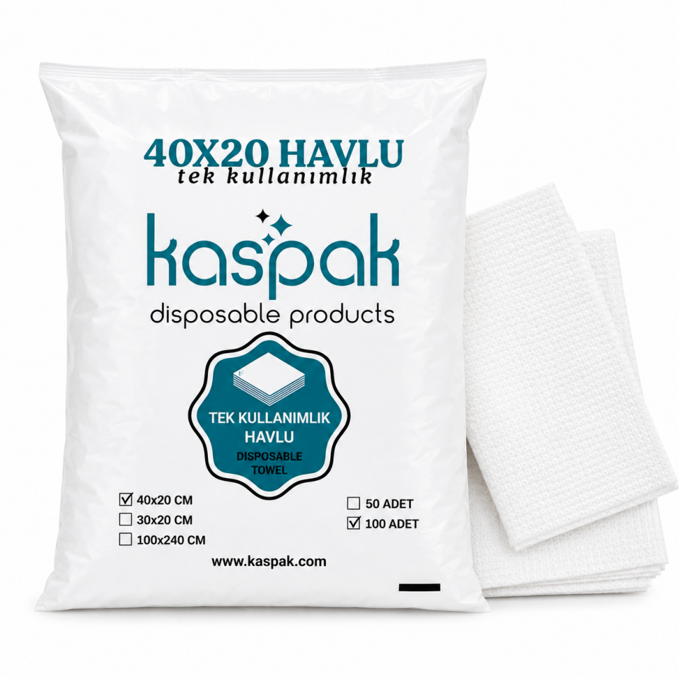 Kaspak Tek Kullanımlık Havlu 40x20- 100 Adet