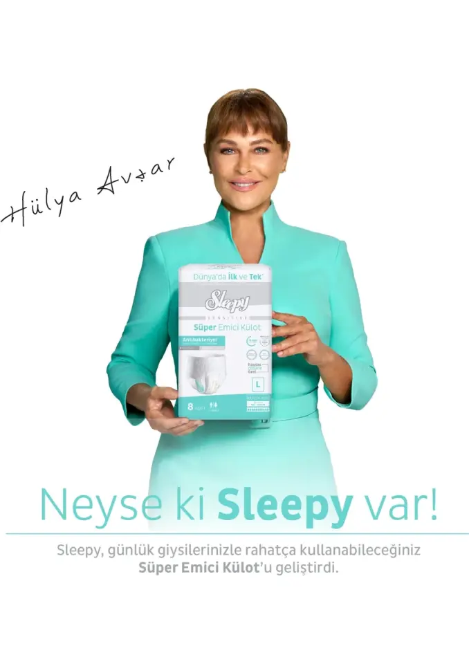Sleepy Sensitive Antibakteriyel Emici Külot Large 30X4 120 Adet