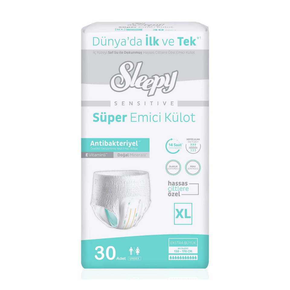 Sleepy Sensitive Antibakteriyel Emici Külot Xlarge 30X4 120 Adet