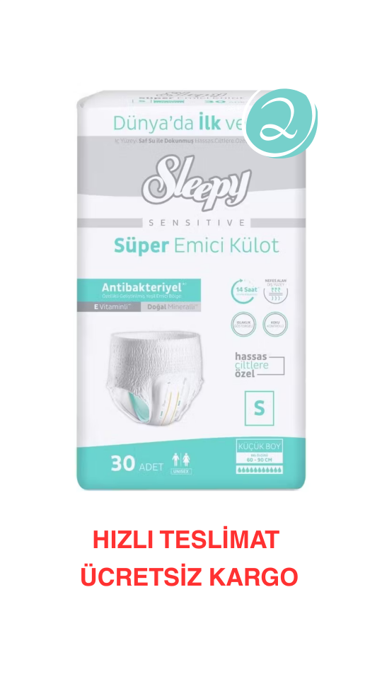 Sleepy Hasta Bezi Yetişkin Emici Külot S Beden 30x2 60 Adet