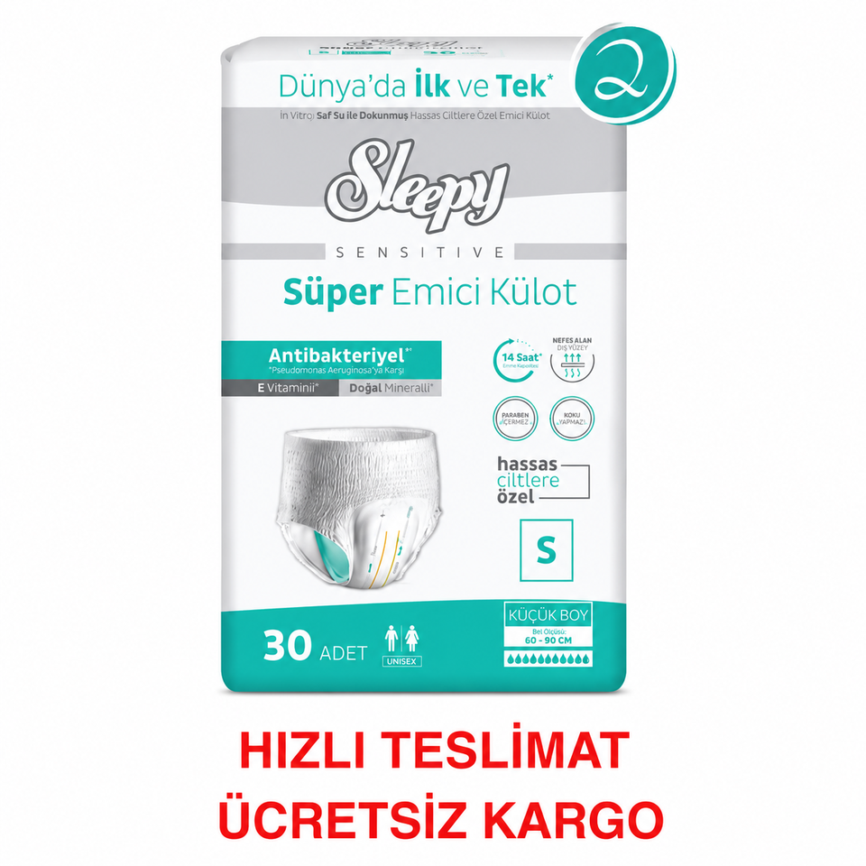 Sleepy Hasta Bezi Yetişkin Emici Külot S Beden 30x2 60 Adet