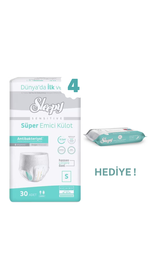 Sleepy Hasta Bezi Yetişkin Emici Külot S Beden 30x4 120 Adet