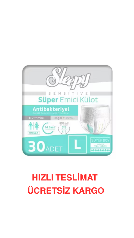 Sleepy Hasta Bezi Yetişkin Emici Külot L Beden 30x3 90 Adet