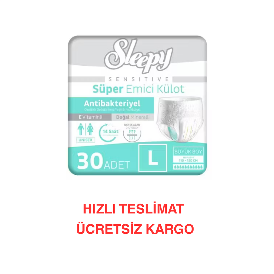 Sleepy Hasta Bezi Yetişkin Emici Külot L Beden 30x3 90 Adet