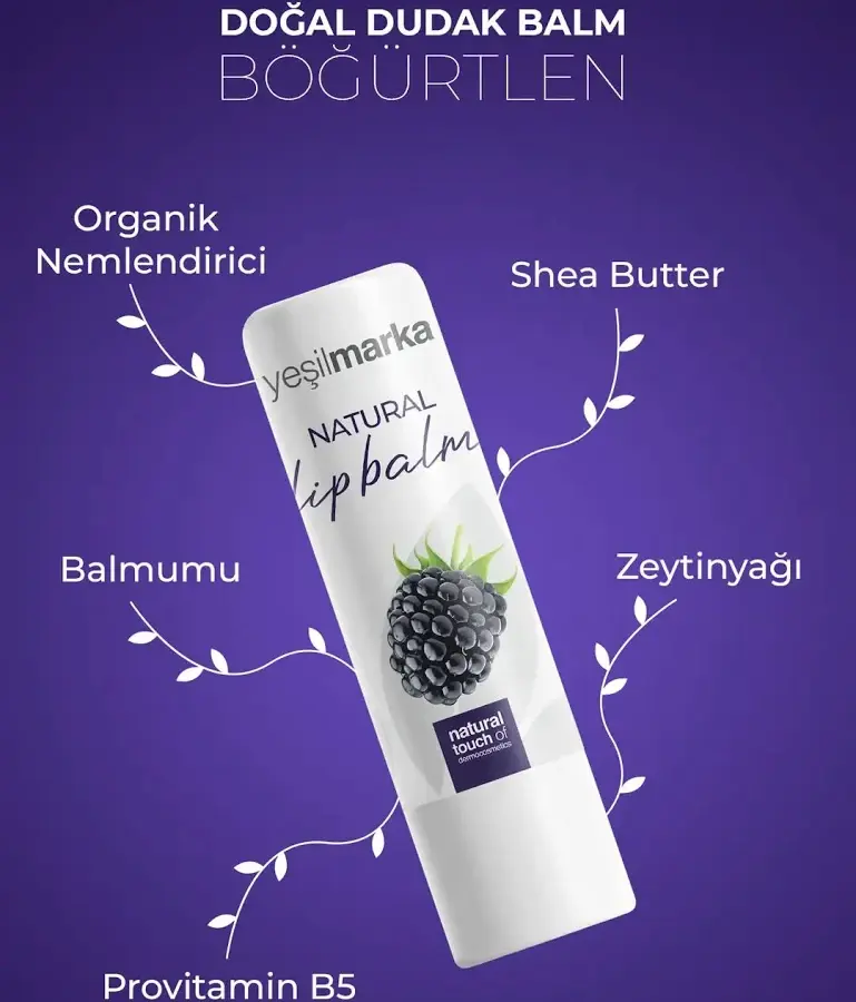 Yeşilmarka Doğal Dudak Balmı Böğürtlen 5 gr