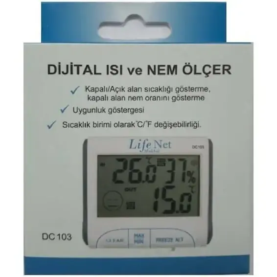 Life Net Medikal Dijital Termometre Ve Nem Ölçer