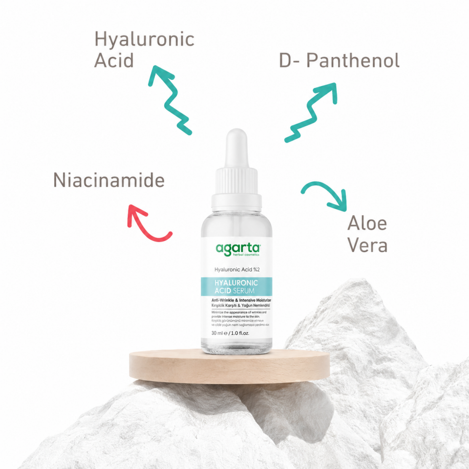 Agarta Yaşlanma Karşıtı Bakım Serumu (Hyaluronic Acid+ B3)