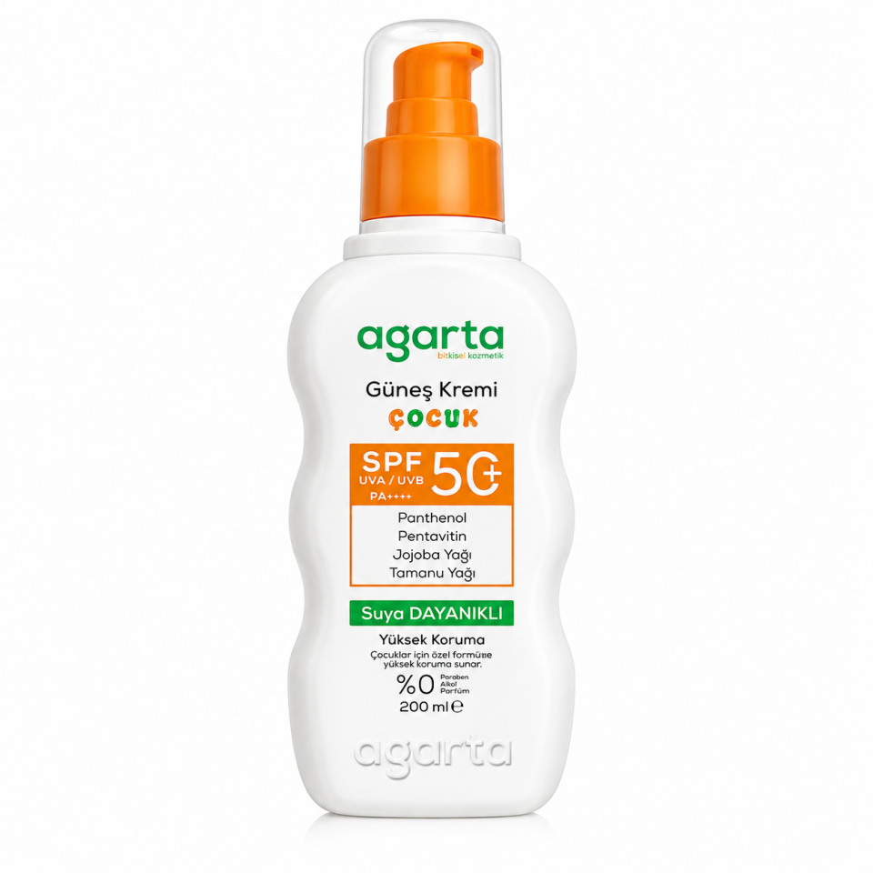 Agarta SPF 50+ Kids Çocuk Güneş Koruyucu Krem 200 ml