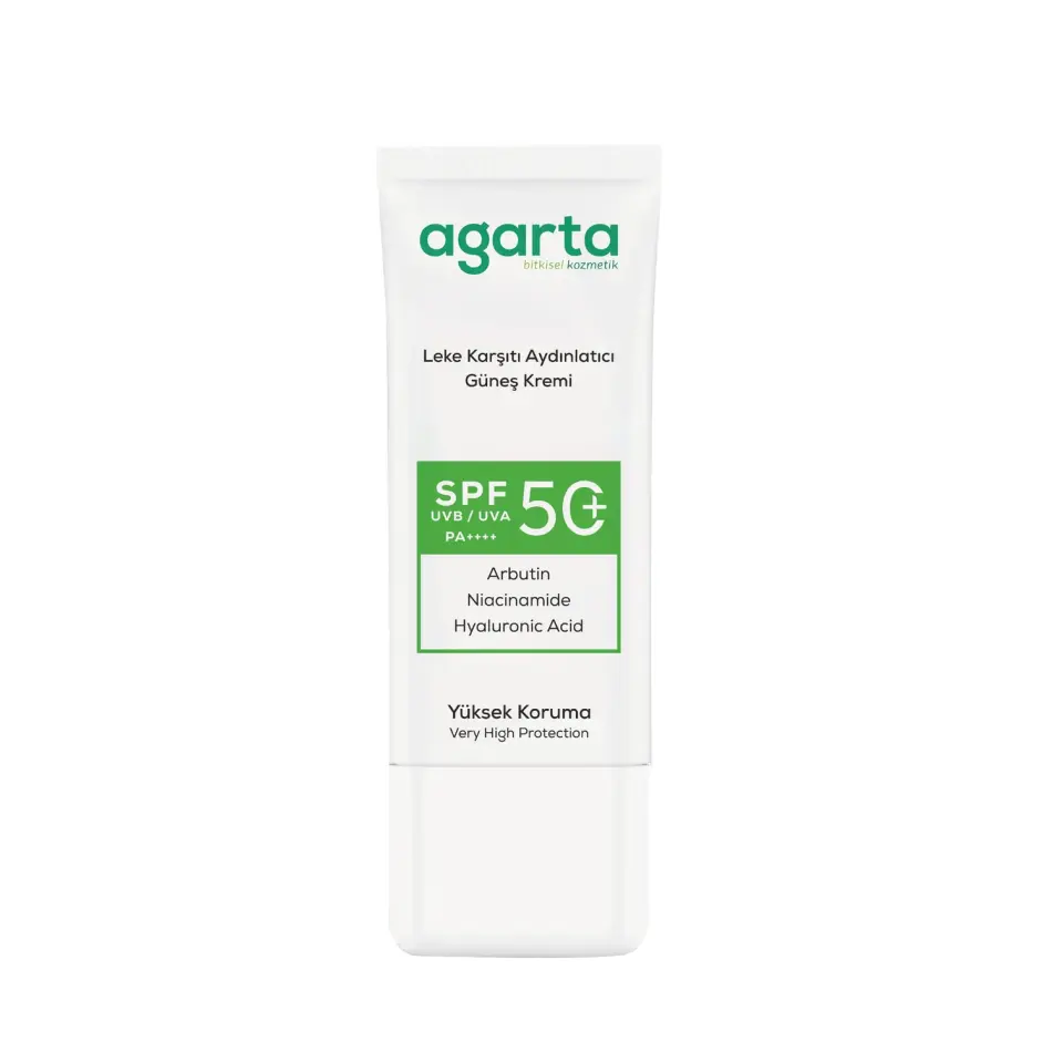 Agarta Leke Karşıtı Aydınlatıcı Spf+50 Yüz Güneş Kremi 50 Ml
