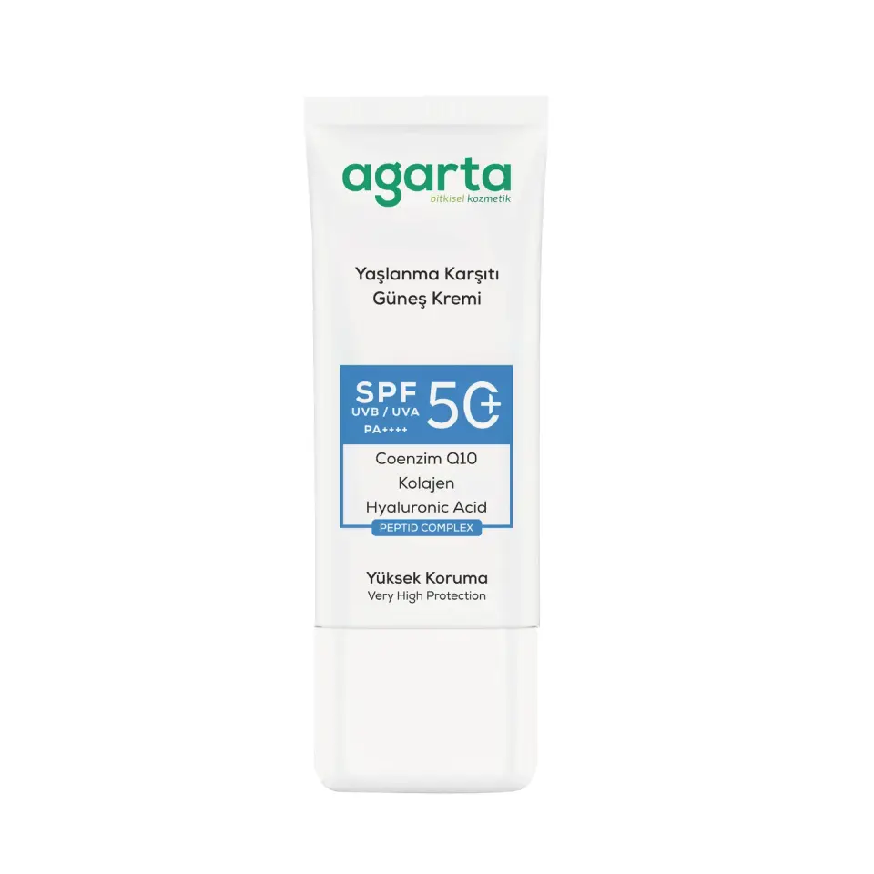 Agarta Yaşlanma Karşıtı Collagen Destekli Spf+50 Yüz Güneş Kremi 50 Ml