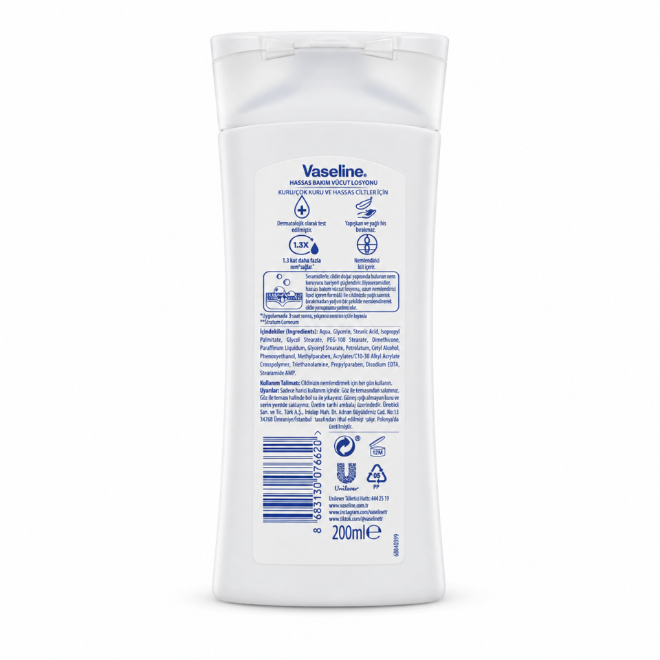 Vaseline Vücut Losyonu Hassas Bakım 200 ml